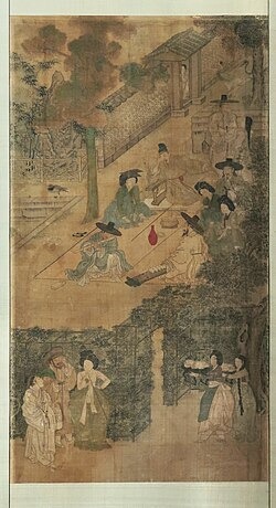 Kim Hong-do genre painting, 4th fold, ca. 1768 — Musée Guimet MA 2544