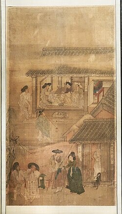 Kim Hong-do genre painting, 7th fold, ca. 1768 — Musée Guimet MA 2544